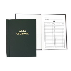 TECZKA DO AKT OSOB.ABCDE NIEZADRUK.OKLEJANA CZARNA