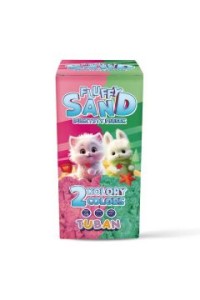 PIASEK FLUFFY ZESTAW RÓŻOWY & ZIELONY 2 X 70G !