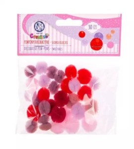 KORONKOWE POMPONY 15mm 6kol.30szt.