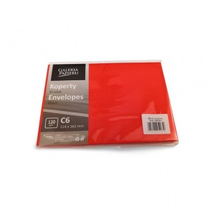 KOPERTA OZD.C6 120gr.GŁADKI KORALOWY K /10/