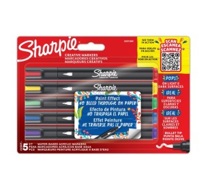 ZESTAW SHARPIE KREATYWNE MARKERY AKRYLOWE - 5 SZT
