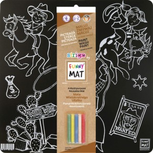 STRIGO FUNNY MAT BLACK SAFARI 40x40cm.+KREDA
