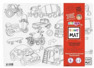 STRIGO FUNNY MAT TRANSPARENT POJAZDY 25x35cm.