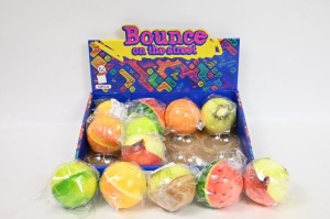 PILKA MIEKKA OWOCE STREET BOUNCE 6CM 6RODZ.T250-10