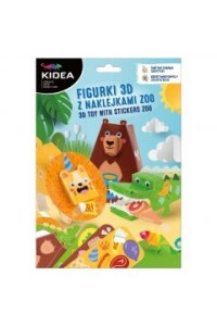 FIGURKI 3D Z NAKLEJKAMI ZOO KIDEA