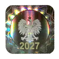 Hologram do przedłużania ważności legitymacji - rok 2027 - pakiet 100 szt.