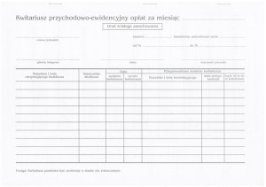 Kwitariusz przychodowo-ewidencyjny A4