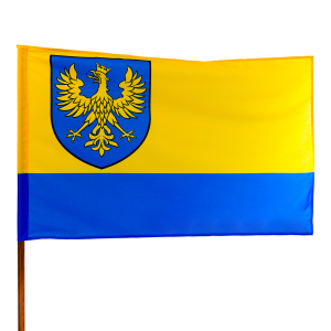 Flaga Województwa Opolskiego z Herbem - różne rozmiary