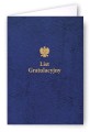 List gratulacyjny z godłem - Okładka Quasi "złocona skóropodobna" z kartonu DB005 - kolor granatowy