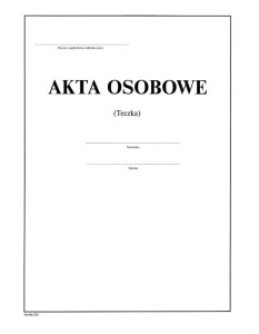 Teczka akt osobowych - karton