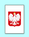 Godło Rzeczpospolitej Polskiej (Godło Polski) - rozmiar 60 cm x 90 cm w dużej, aluminiowej ramie (różne kolory ram)