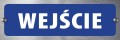 Tabliczka informacyjna na drzwi - WEJŚCIE