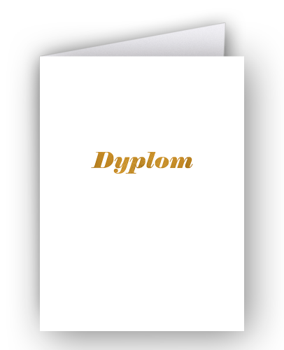 Okładka ozdobna kartonowa A4, złocona z napisem "Dyplom"