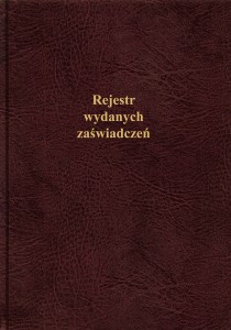 Rejestr wydanych zaświadczeń