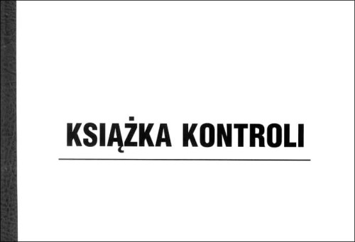 Książka kontroli przedsiębiorcy