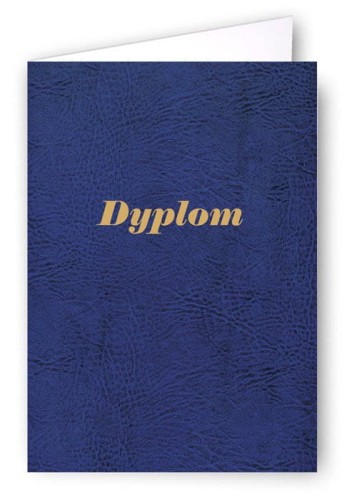 Dyplom - Okładka Quasi "złocona skóropodobna" z kartonu DB008 - kolor granatowy