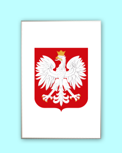 Godło Rzeczpospolitej Polskiej (Godło Polski) - rozmiar 60 cm x 90 cm w dużej, aluminiowej ramie (różne kolory ram)