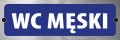Tabliczka informacyjna na drzwi - WC MĘSKI