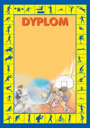 Dyplom sportowy różne dyscypliny bez tekstu B032