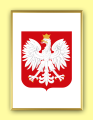 Godło Rzeczpospolitej Polskiej (Godło Polski) w aluminiowej ramce 30 cm x 40 cm (różne kolory ramek)