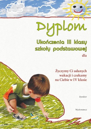 Dyplom Ukończenia III Klasy Szkoły Podstawowej J003