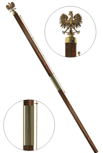 Drzewiec 220 cm do Sztandaru z Godłem Polski