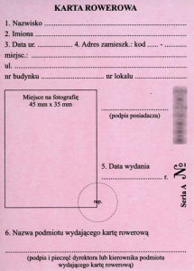 Karta rowerowa dla uczniów