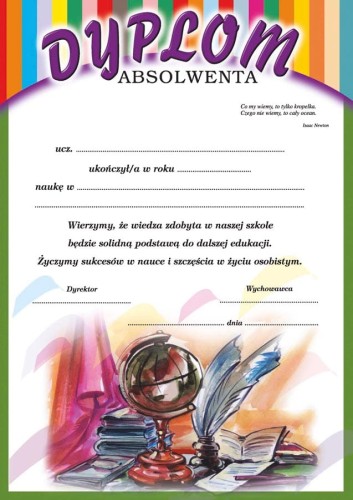 Dyplom Absolwenta B021