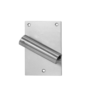 Uchwyt flagowy pojedynczy "ROZETA" ze stali nierdzewnej - lewa.