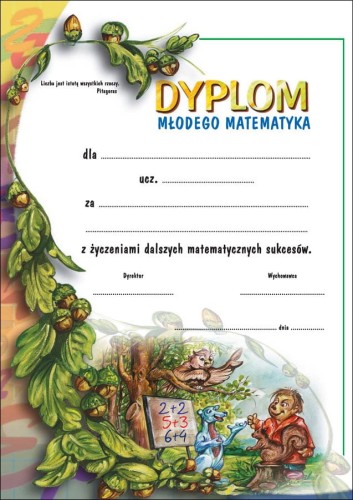 Dyplom młodego matematyka B016