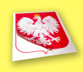 Godło Rzeczpospolitej Polskiej (Godło Polski) naklejka wykrawana na folii samoprzylepnej