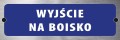 Tabliczka informacyjna na drzwi - WYJŚCIE NA BOISKO