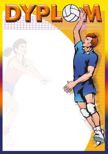 Dyplom  sportowy siatkówka bez tekstu B033