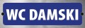 Tabliczka informacyjna na drzwi - WC DAMSKI