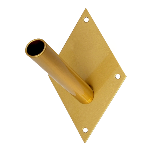 Uchwyt flagowy "ROMB" ze stali złoty pojedynczy.