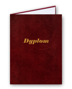 Okładka na dyplom, skóropodobna A4, złocona z napisem "Dyplom"