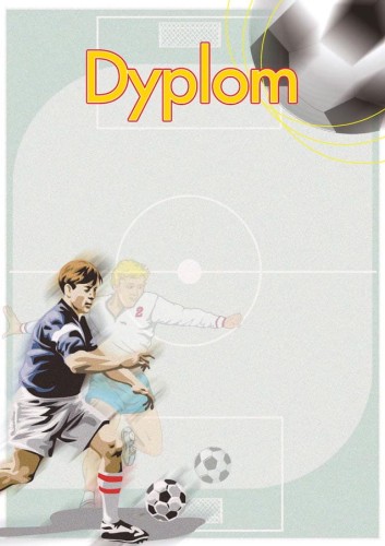 Dyplom sportowy piłka nożna bez tekstu B034