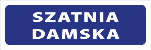 Tabliczka informacyjna na drzwi - SZATNIA DAMSKA