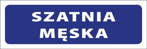 Tabliczka informacyjna na drzwi - SZATNIA MĘSKA