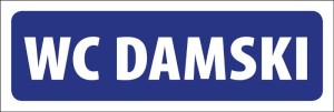 Tabliczka informacyjna na drzwi - WC DAMSKI