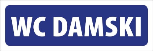 Tabliczka informacyjna na drzwi - WC DAMSKI