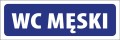 Tabliczka informacyjna na drzwi - WC MĘSKI