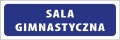 Tabliczka informacyjna na drzwi - SALA GIMNASTYCZNA