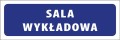 Tabliczka informacyjna na drzwi - SALA WYKŁADOWA