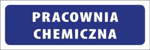 Tabliczka informacyjna na drzwi - PRACOWNIA CHEMICZNA