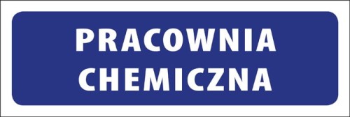 Tabliczka informacyjna na drzwi - PRACOWNIA CHEMICZNA