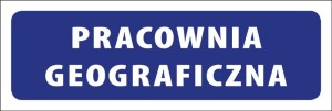 Tabliczka informacyjna na drzwi - PRACOWNIA GEOGRAFICZNA