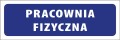 Tabliczka informacyjna na drzwi - PRACOWNIA FIZYCZNA