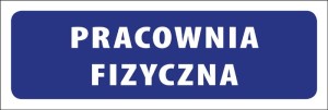 Tabliczka informacyjna na drzwi - PRACOWNIA FIZYCZNA