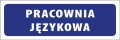 Tabliczka informacyjna na drzwi - PRACOWNIA JĘZYKOWA